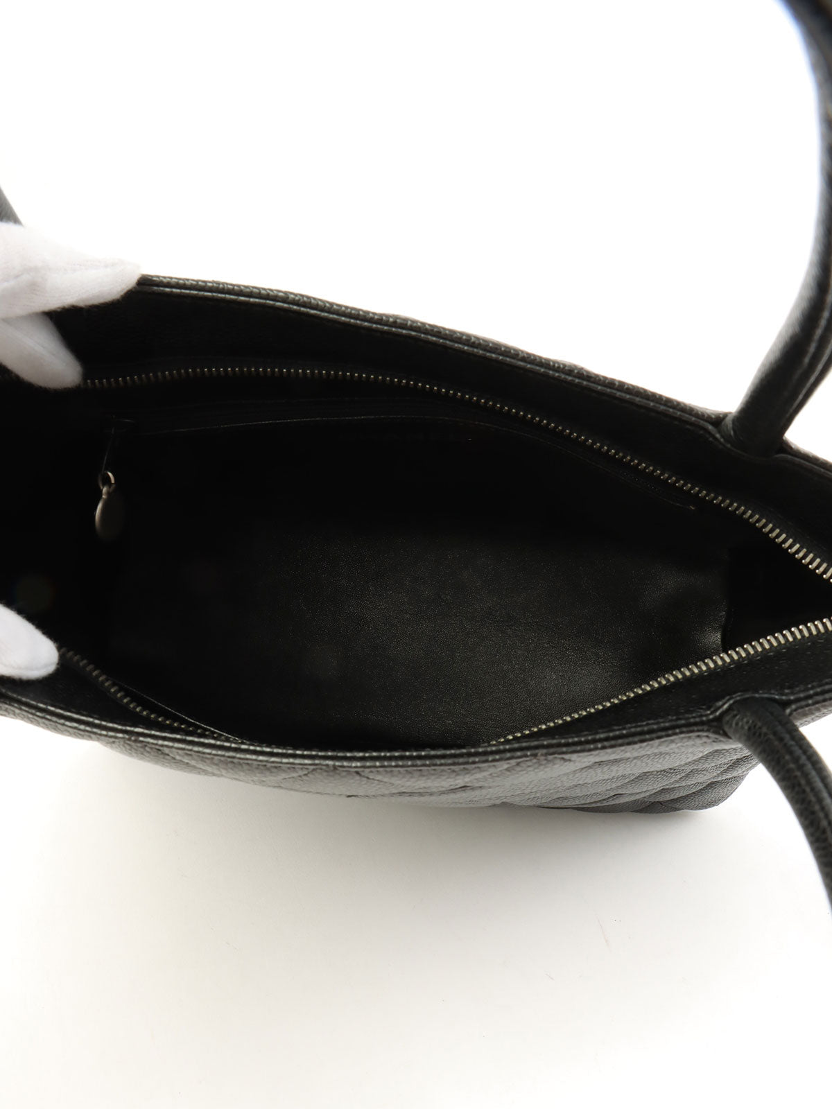 Circa 2000 Caviar Skin CC Mark Stitch Reprint Tote Bag Black