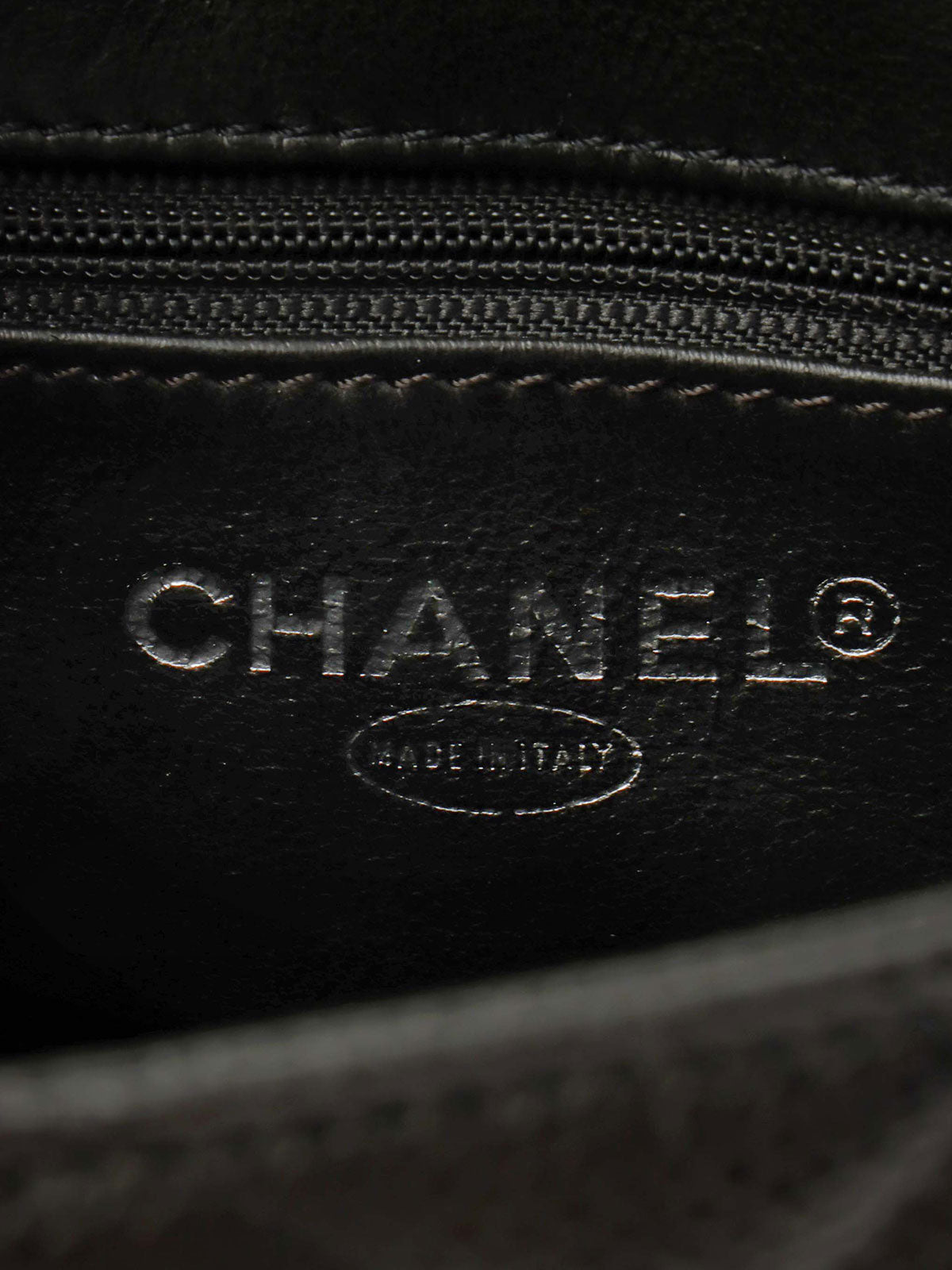Circa 2000 Caviar Skin CC Mark Stitch Reprint Tote Bag Black