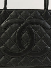 Circa 2000 Caviar Skin CC Mark Stitch Reprint Tote Bag Black