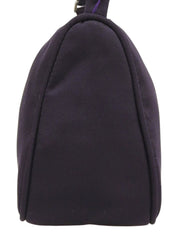 Purple nylon logo plate mini handbag