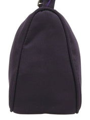 Purple nylon logo plate mini handbag