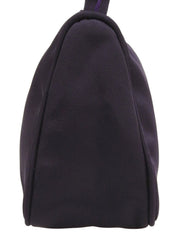 Purple nylon logo plate mini handbag