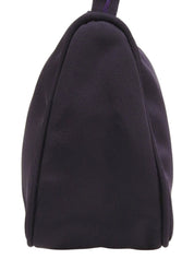 Purple nylon logo plate mini handbag