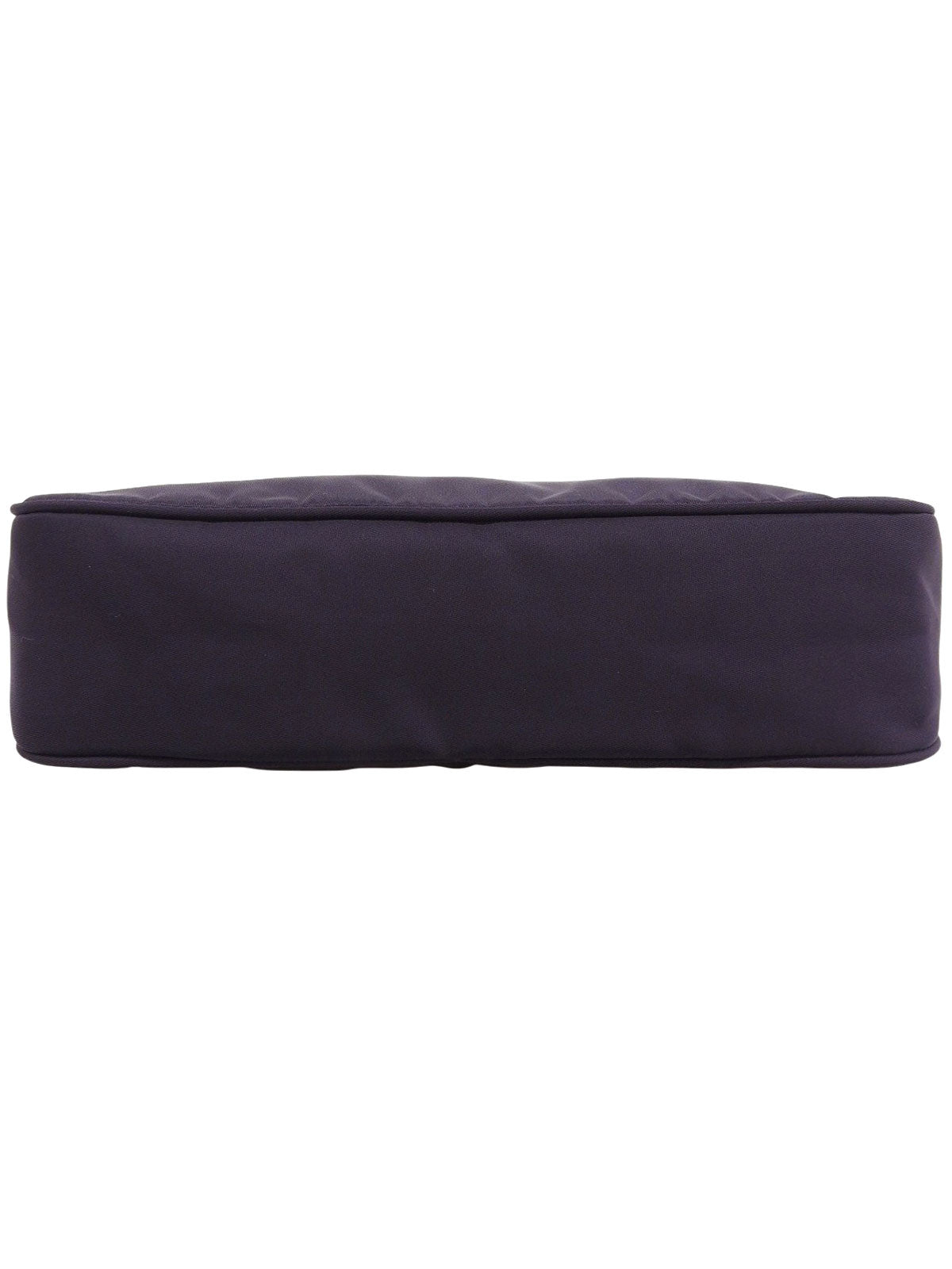 Purple nylon logo plate mini handbag