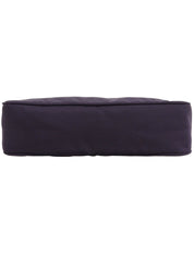 Purple nylon logo plate mini handbag