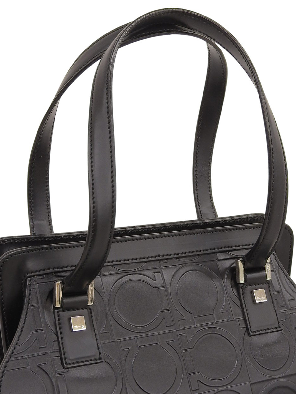 ガンチーニパターンハンドバッグ ブラック