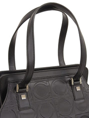 ガンチーニパターンハンドバッグ ブラック