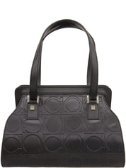 ガンチーニパターンハンドバッグ ブラック