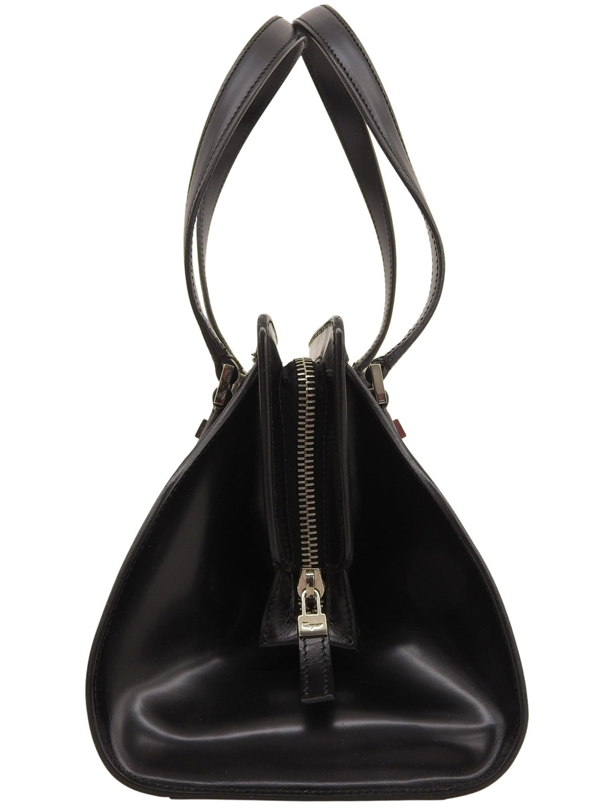 ガンチーニパターンハンドバッグ ブラック