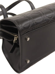 ガンチーニパターンハンドバッグ ブラック