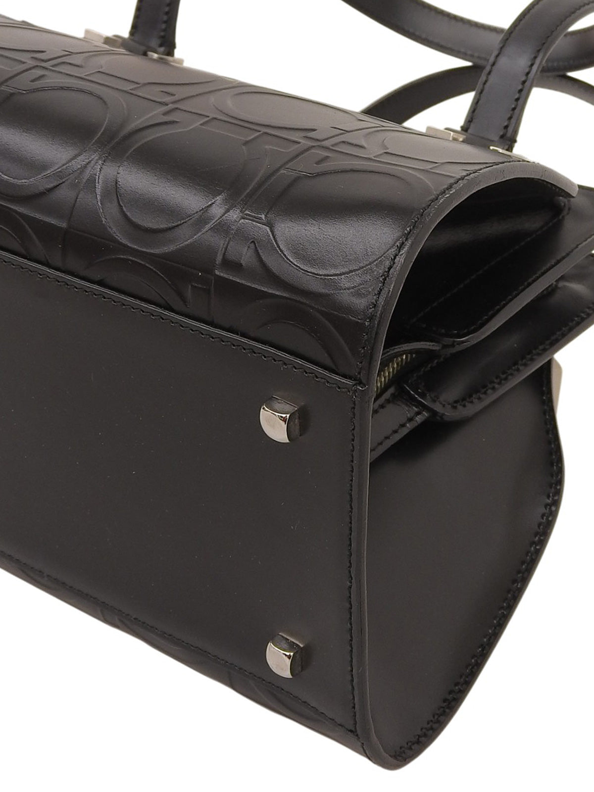 ガンチーニパターンハンドバッグ ブラック