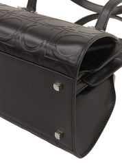 ガンチーニパターンハンドバッグ ブラック