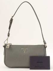 サフィアーノアクセサリーポーチバッグ ライトグレー