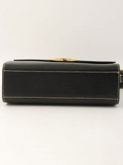 Circle Logo Plate Shoulder Bag Black