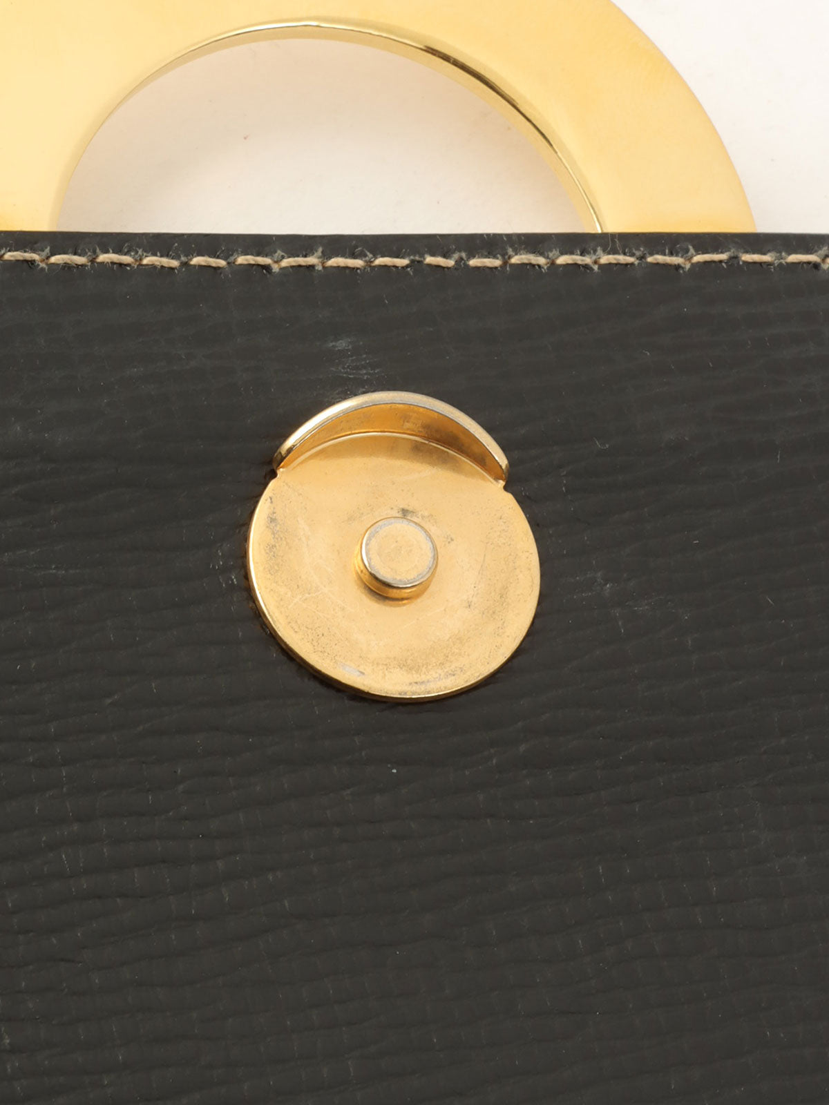 圆形Logo牌单肩包 黑色