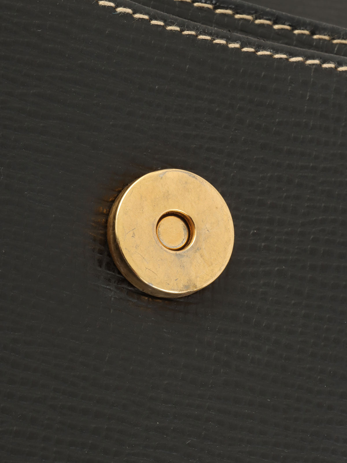 圆形Logo牌单肩包 黑色