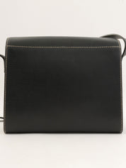 圆形Logo牌单肩包 黑色