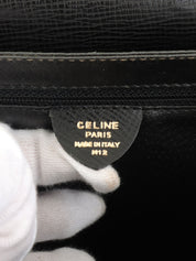 圆形Logo牌单肩包 黑色