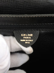 Circle Logo Plate Shoulder Bag Black
