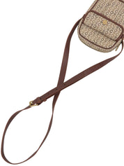 Cマカダムパターンショルダーバッグ ベージュ/ブラウン