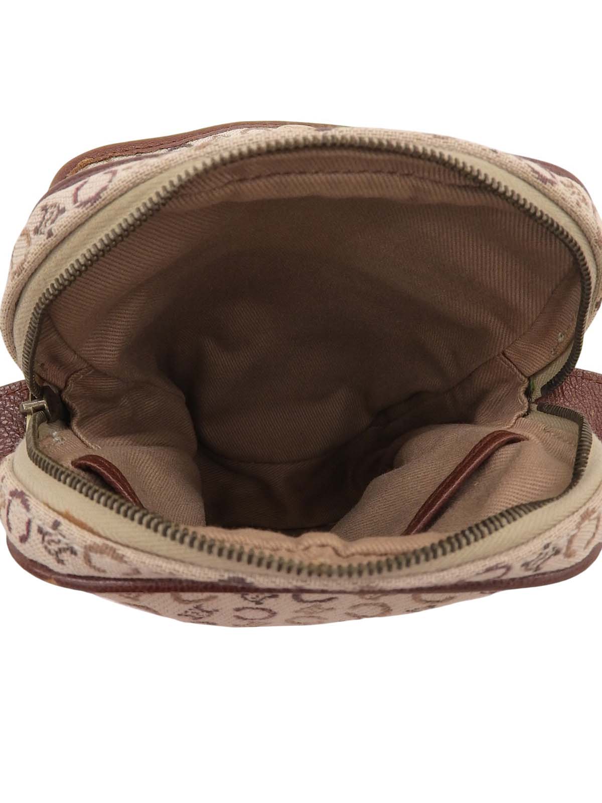 Cマカダムパターンショルダーバッグ ベージュ/ブラウン