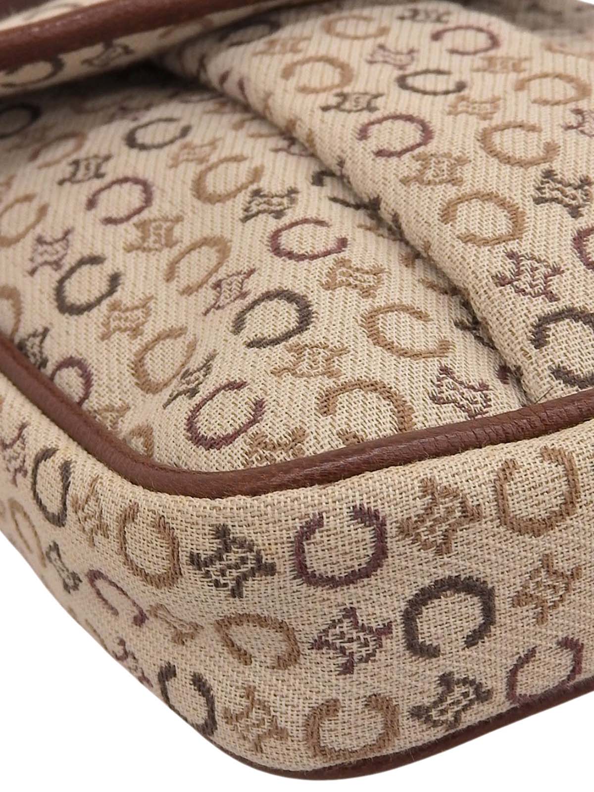 Cマカダムパターンショルダーバッグ ベージュ/ブラウン