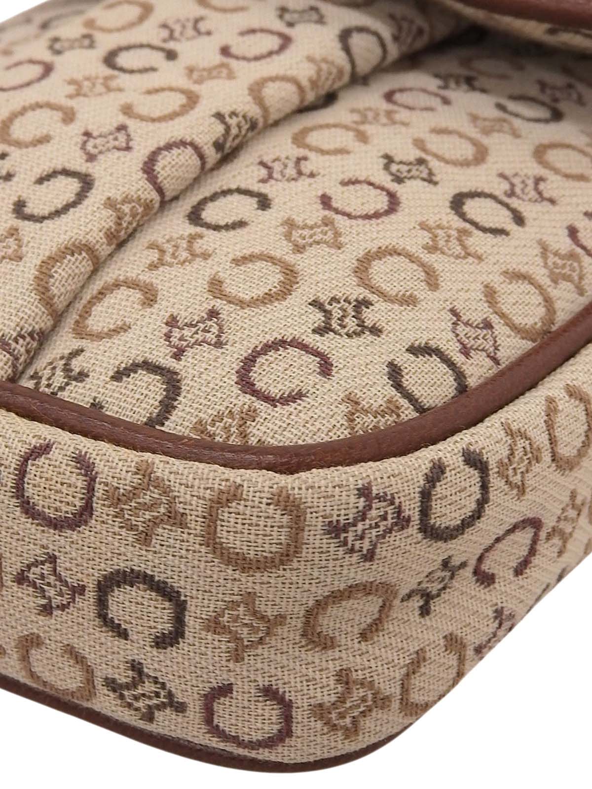 Cマカダムパターンショルダーバッグ ベージュ/ブラウン