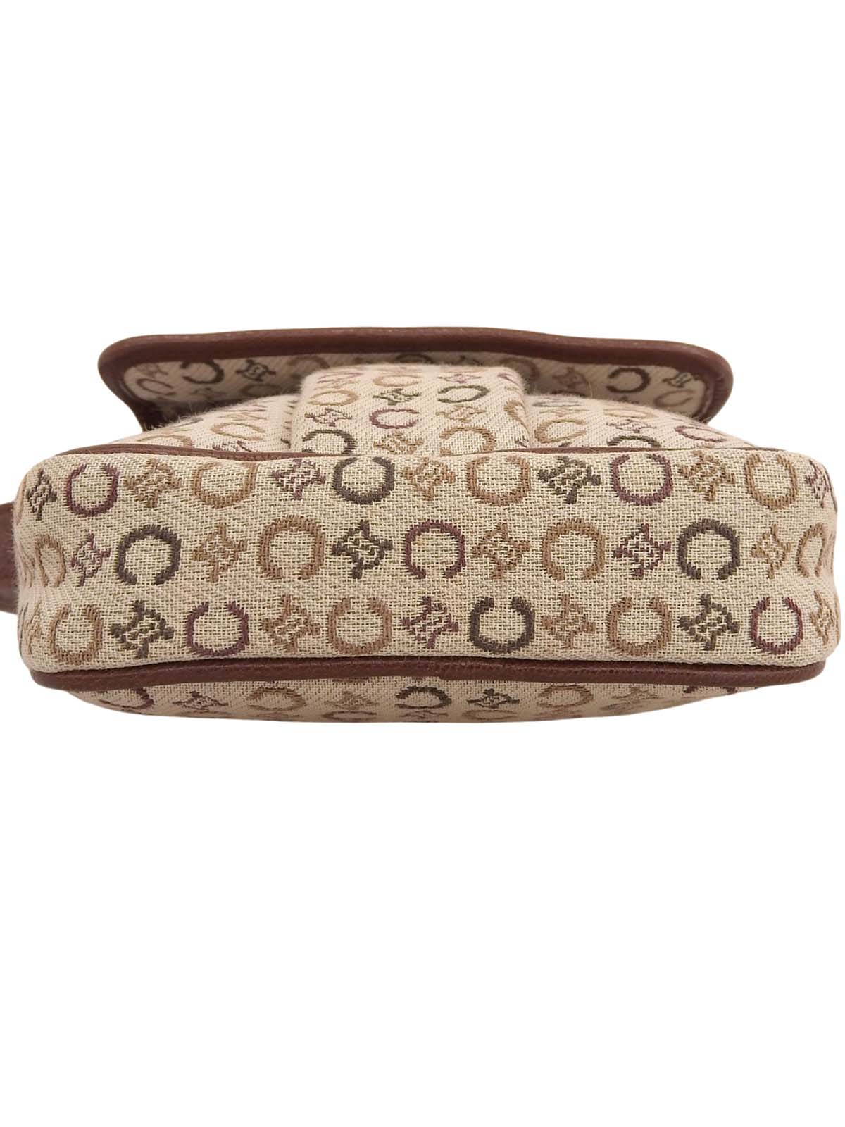 C Macadam Pattern Shoulder Bag Beige/Brown