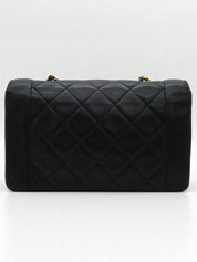 1992 Diana Flap Chain Bag 22cm Black