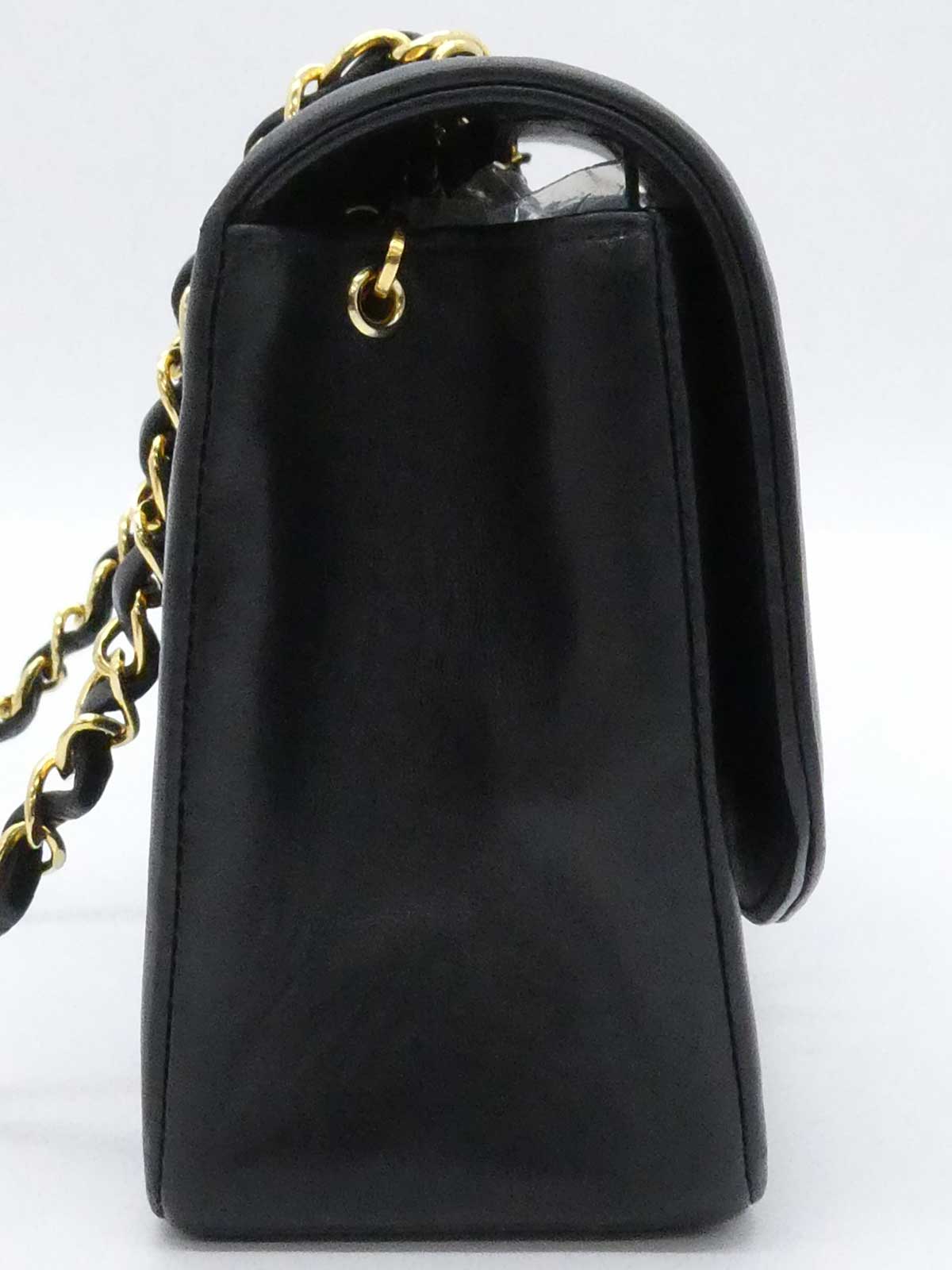 1992年頃製　ダイアナフラップチェーンバッグ22cm　ブラック