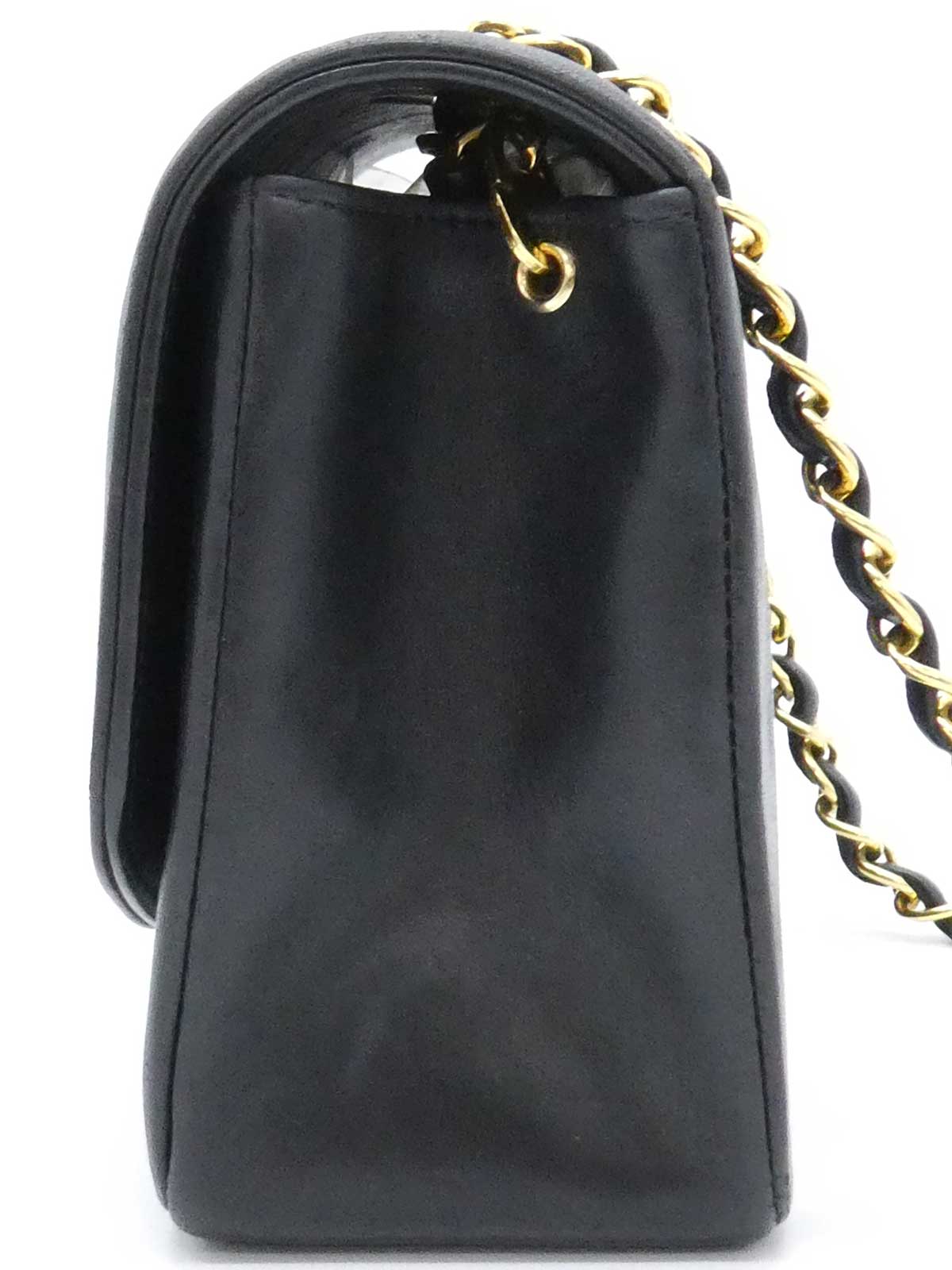 1992年頃製　ダイアナフラップチェーンバッグ22cm　ブラック