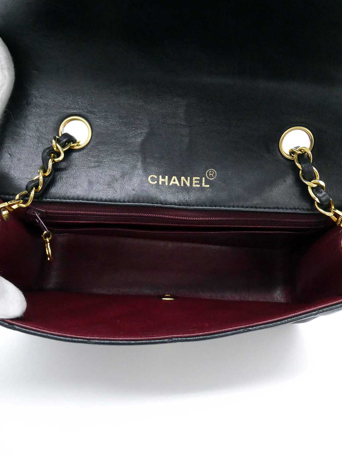 1992 Diana Flap Chain Bag 22cm Black