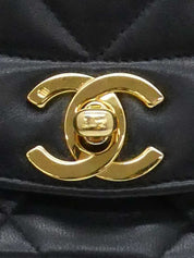 1992年頃製　ダイアナフラップチェーンバッグ22cm　ブラック