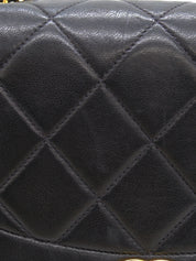 1992年頃製 ダイアナフラップチェーンバッグ22cm ネイビー