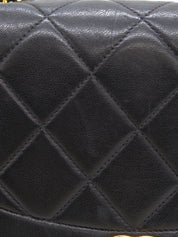 1992年頃製 ダイアナフラップチェーンバッグ22cm ネイビー