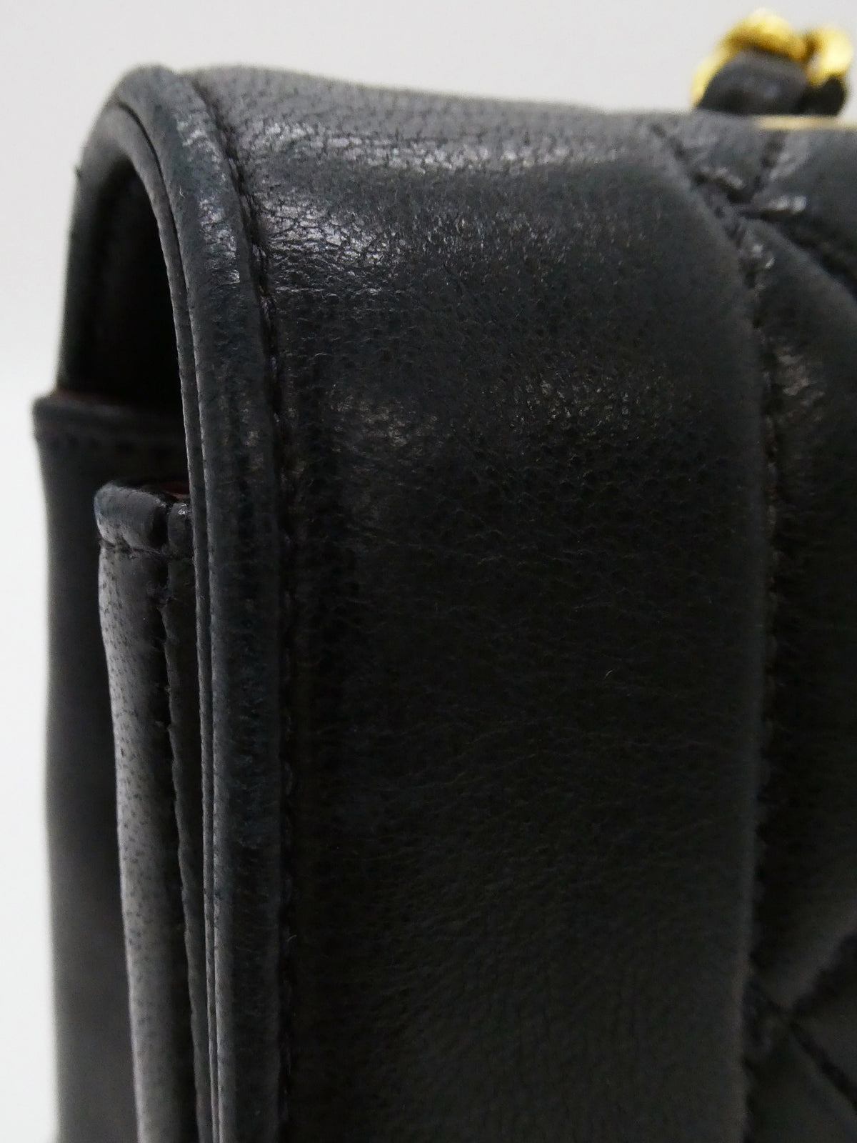 1992年頃製 ダイアナフラップチェーンバッグ22cm ネイビー