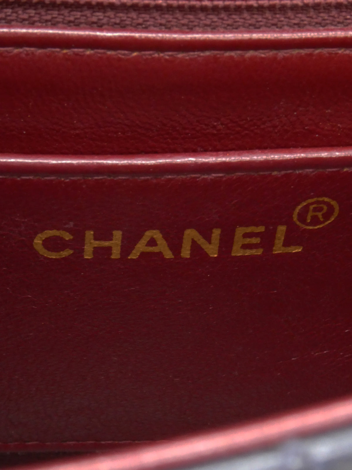 1992年頃製 ダイアナフラップチェーンバッグ22cm ネイビー