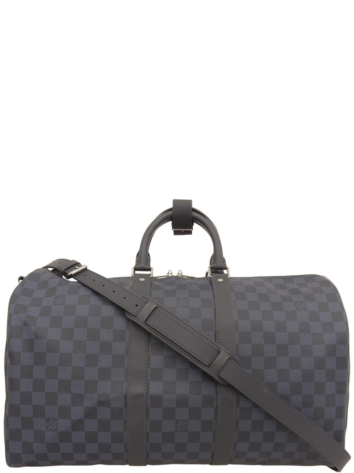 2015年製 キャンバスダミエキーポルバンドリエール45 ネイビー