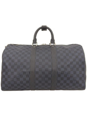 2015年製 キャンバスダミエキーポルバンドリエール45 ネイビー