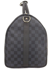 2015 年海军蓝帆布 Damier Keepall Bandouliere 45