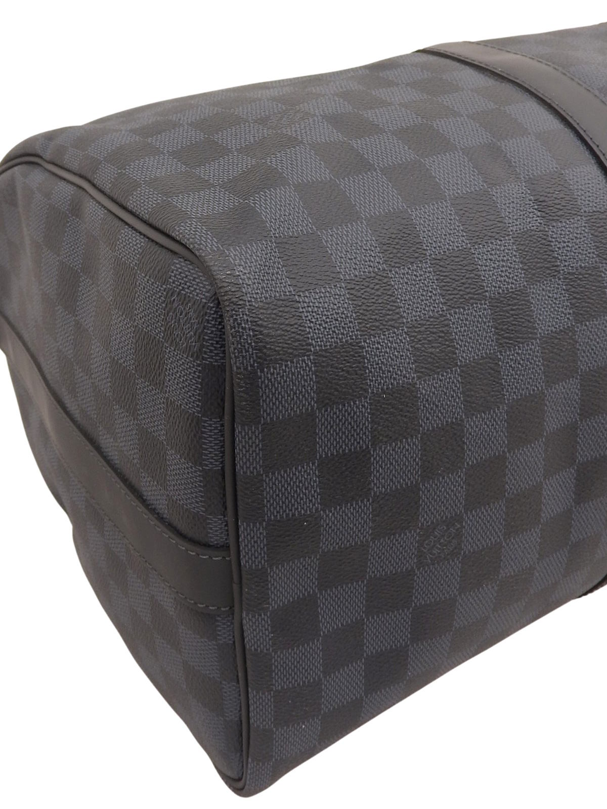 2015 年海军蓝帆布 Damier Keepall Bandouliere 45