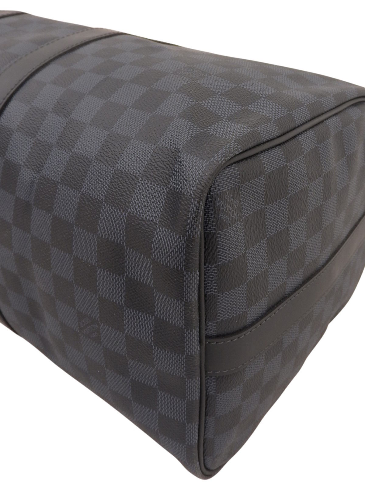 2015年製 キャンバスダミエキーポルバンドリエール45 ネイビー