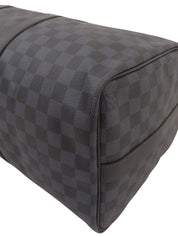 2015 年海军蓝帆布 Damier Keepall Bandouliere 45