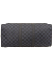 2015 年海军蓝帆布 Damier Keepall Bandouliere 45