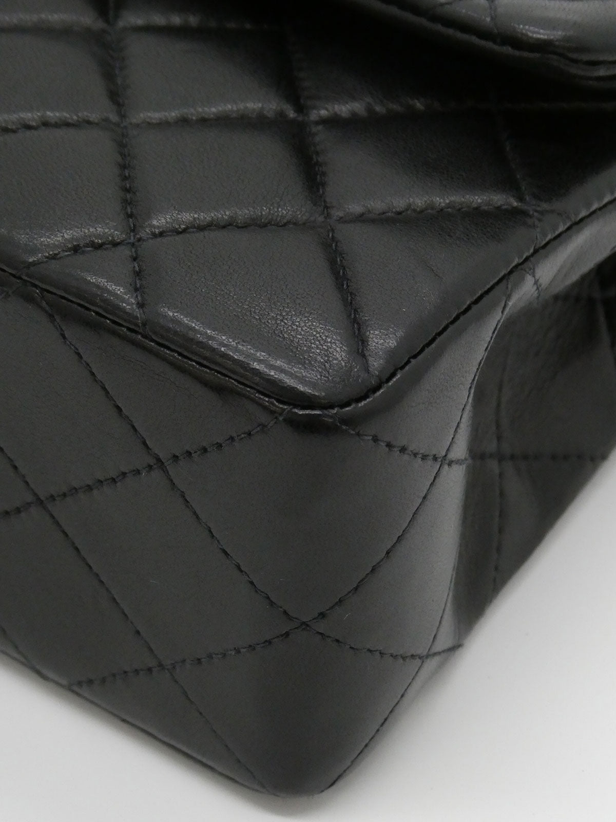 2000年頃製 クラシックフラップチェーンバッグ23cm ブラック