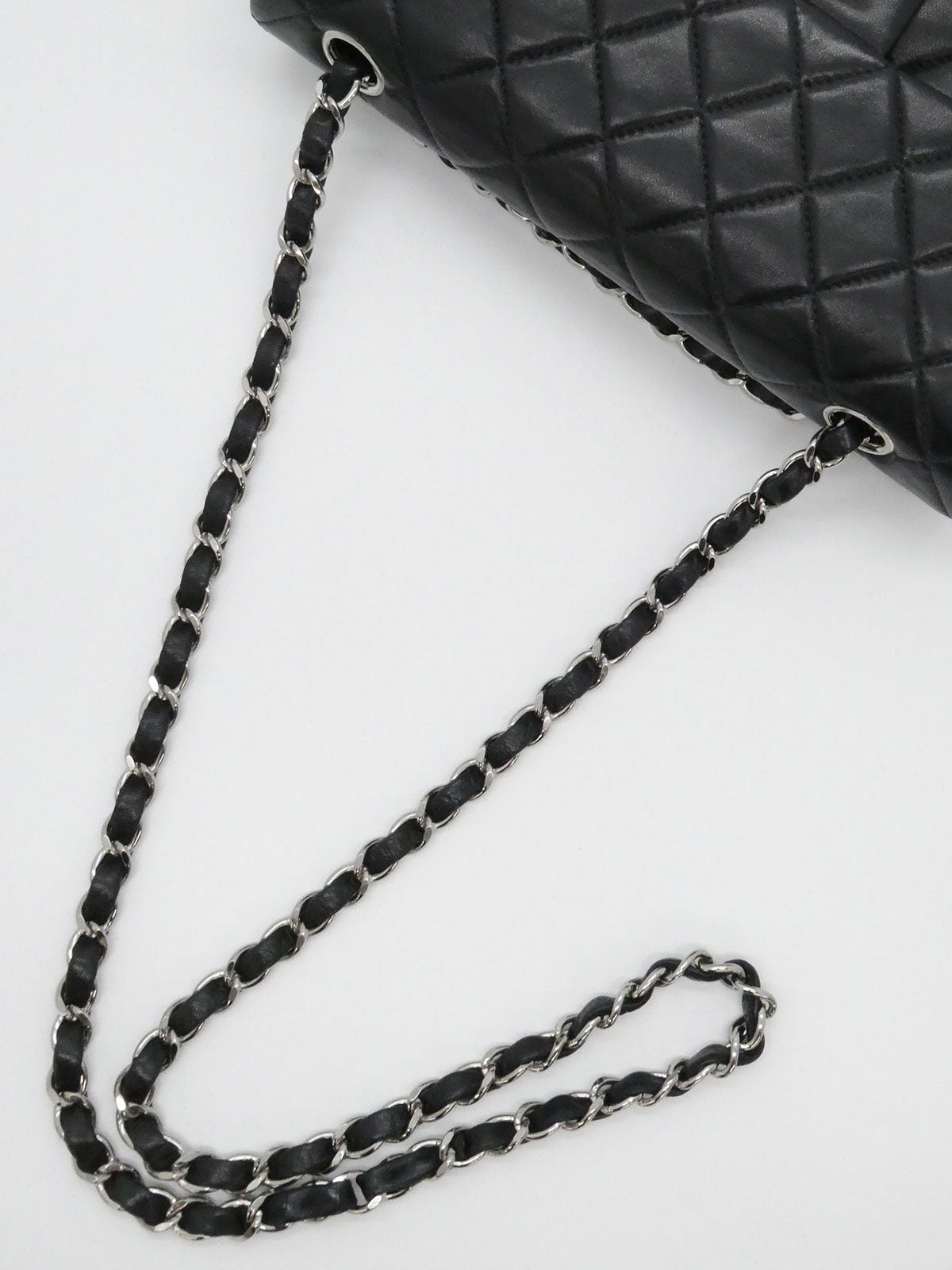 2000年頃製 クラシックフラップチェーンバッグ23cm ブラック