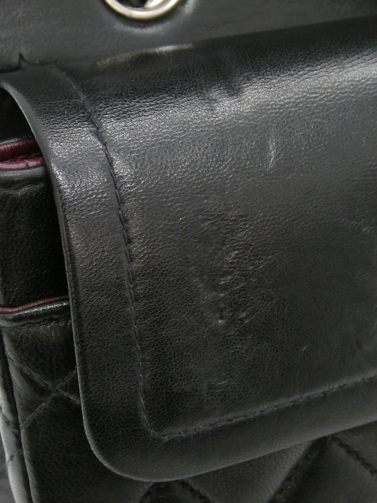 2000年頃製 クラシックフラップチェーンバッグ23cm ブラック