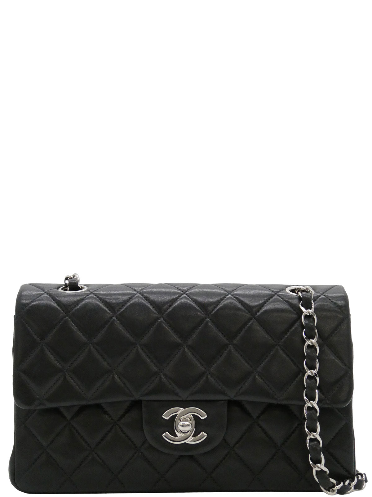 2000年頃製 クラシックフラップチェーンバッグ23cm ブラック