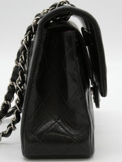 2000年頃製　ラムスキンクラシックフラップチェーンバッグ23cm　ブラック