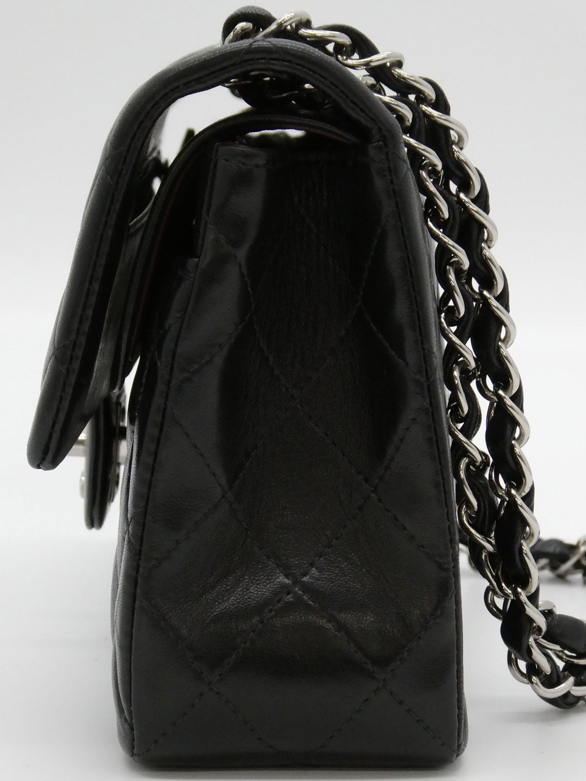 2000年頃製 クラシックフラップチェーンバッグ23cm ブラック